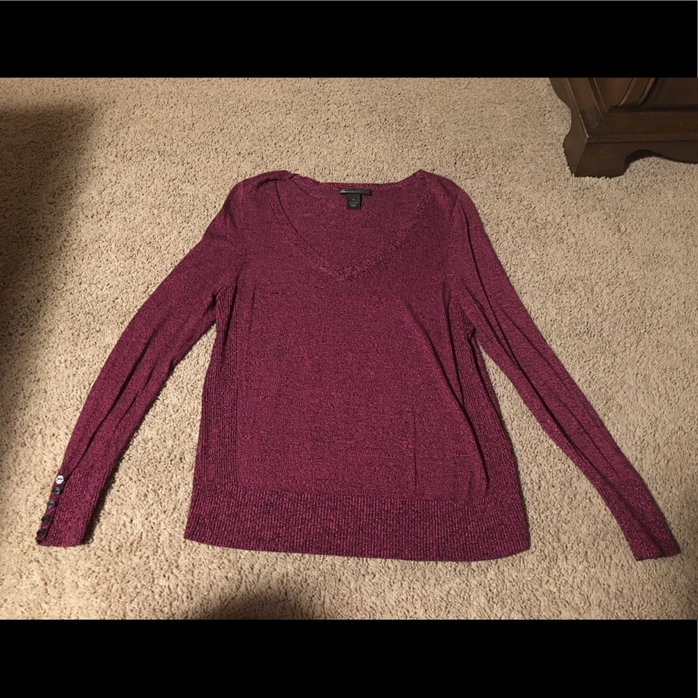 Lane Bryant 14 Sweater v-neck Pink & Black